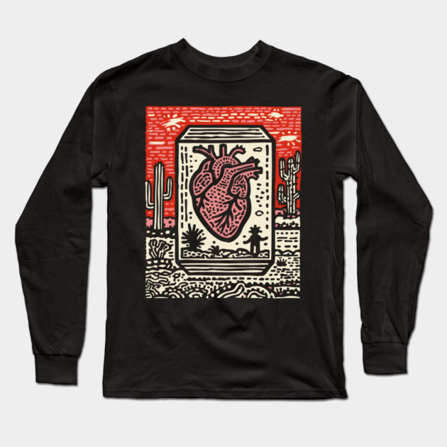 Resilient Heart | Botanical Anatomy Art Long Sleeve T-Shirt by TuncGK