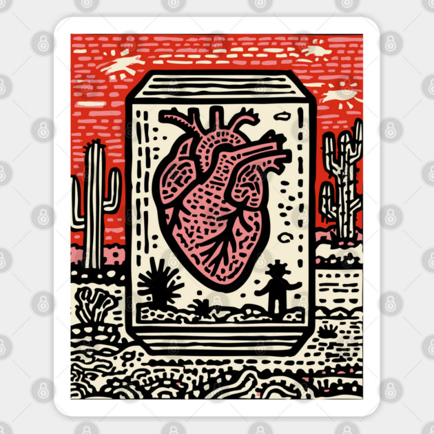 Resilient Heart | Botanical Anatomy Art Sticker by TuncGK