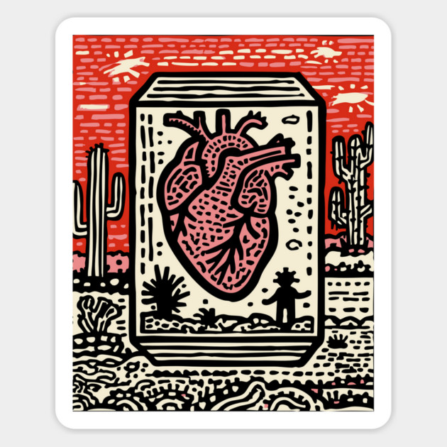 Resilient Heart | Botanical Anatomy Art Magnet by TuncGK