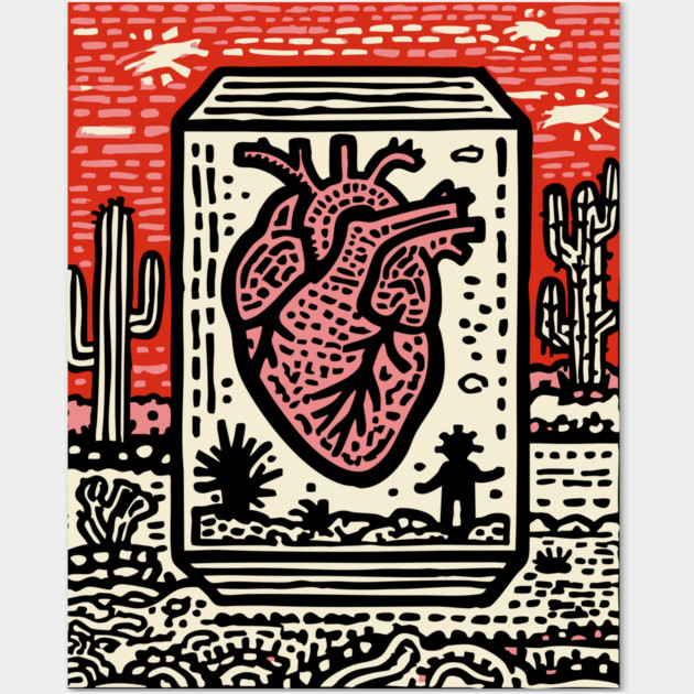 Resilient Heart | Botanical Anatomy Art Wall Art by TuncGK