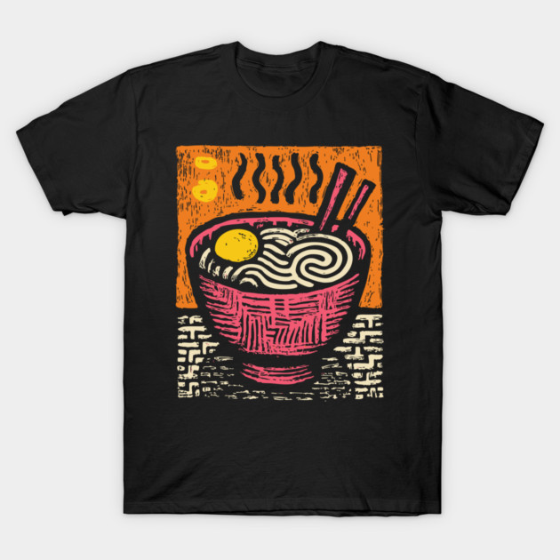 Bowl of Comfort | Pop Art Ramen Print T-Shirt by TuncGK