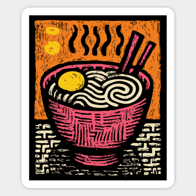 Bowl of Comfort | Pop Art Ramen Print Magnet by TuncGK