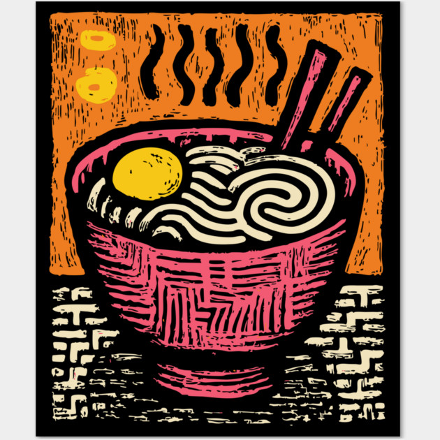 Bowl of Comfort | Pop Art Ramen Print Wall Art by TuncGK