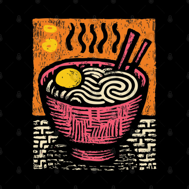 Bowl of Comfort | Pop Art Ramen Print by TuncGK