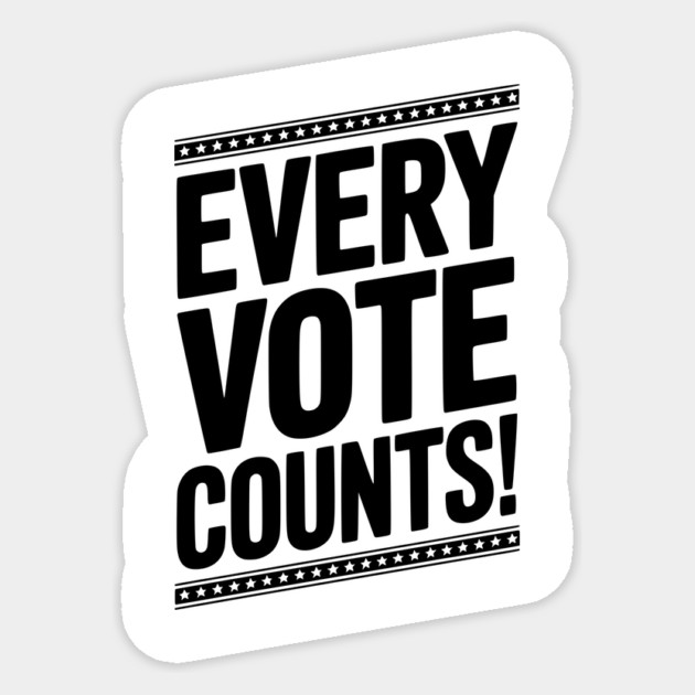 Every Vote Counts Sticker by Frank Ring