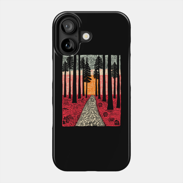 The Path Ahead | Vibrant Nature Print Phone Case by TuncGK