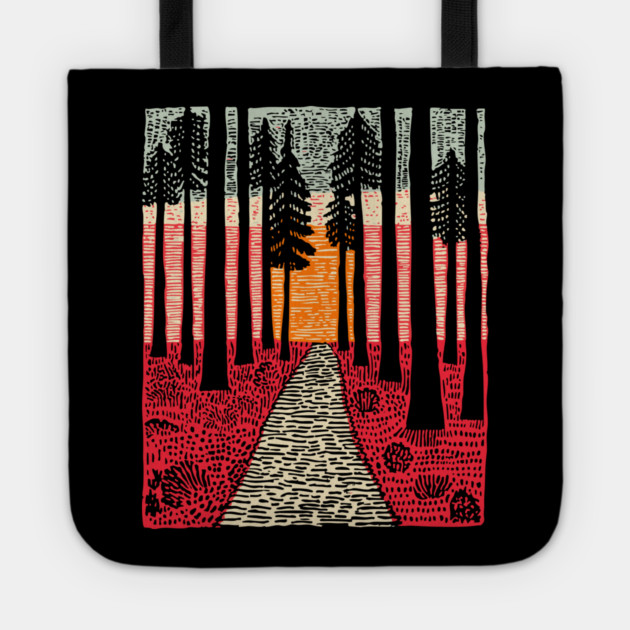 The Path Ahead | Vibrant Nature Print Tote by TuncGK