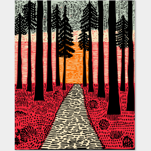 The Path Ahead | Vibrant Nature Print Wall Art by TuncGK