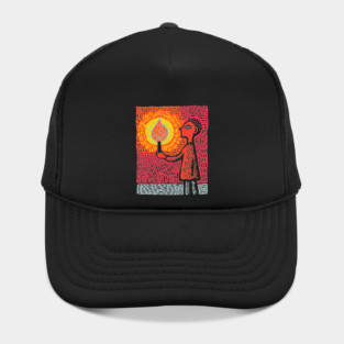 The Fire Bearer | Mythic Linocut Art Hat