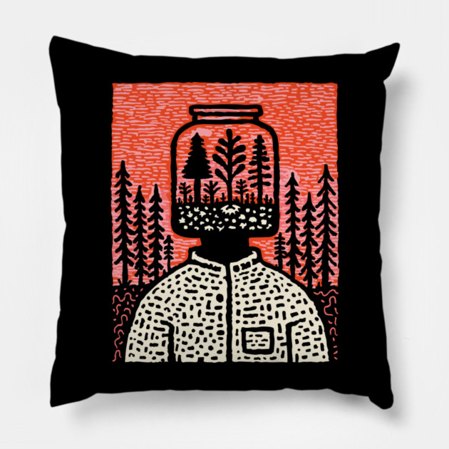 Nature Within | Surreal Botanical Art Pillow by TuncGK