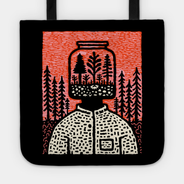 Nature Within | Surreal Botanical Art Tote by TuncGK