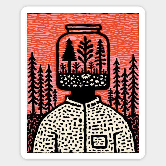 Nature Within | Surreal Botanical Art Magnet by TuncGK