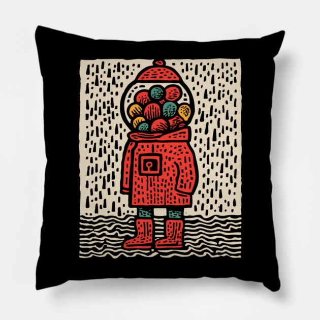 Gumball Thoughts | Nostalgic Pop Art Pillow by TuncGK
