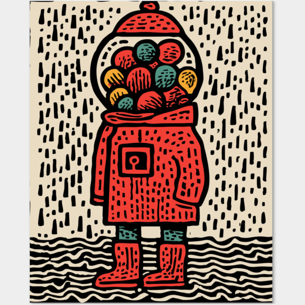 Gumball Thoughts | Nostalgic Pop Art Wall Art by TuncGK