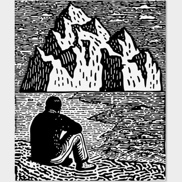 Quiet Depths | Minimalist Solitude Art Wall Art by TuncGK