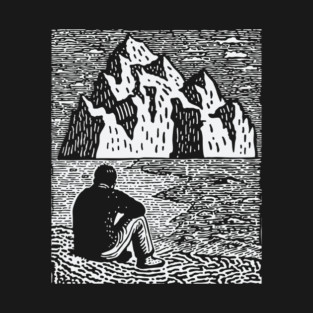 Quiet Depths | Minimalist Solitude Art T-Shirt