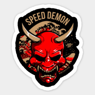 ONI MASK - PAPAYA STREETART Sticker