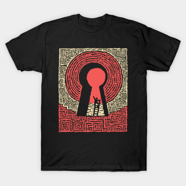 Unlock Your Path | Conceptual Maze Art T-Shirt by TuncGK