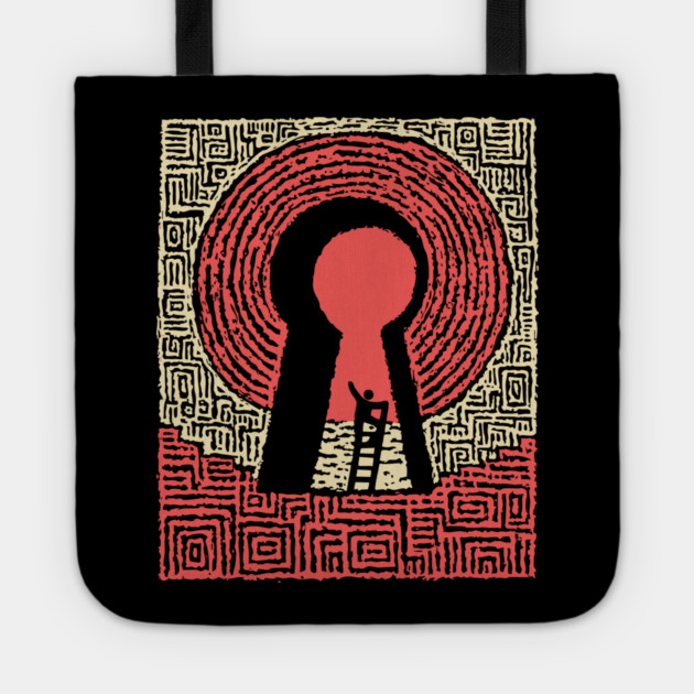 Unlock Your Path | Conceptual Maze Art Tote by TuncGK