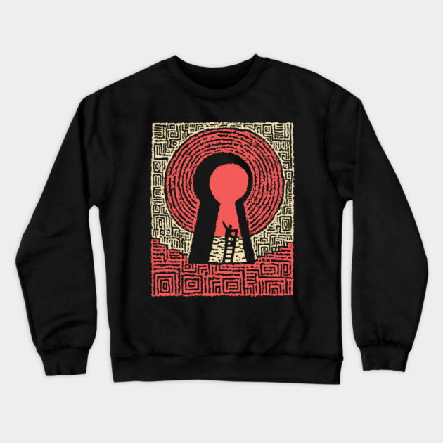 Unlock Your Path | Conceptual Maze Art Crewneck Sweatshirt by TuncGK