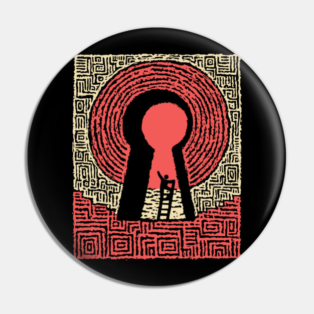 Unlock Your Path | Conceptual Maze Art Pin by TuncGK