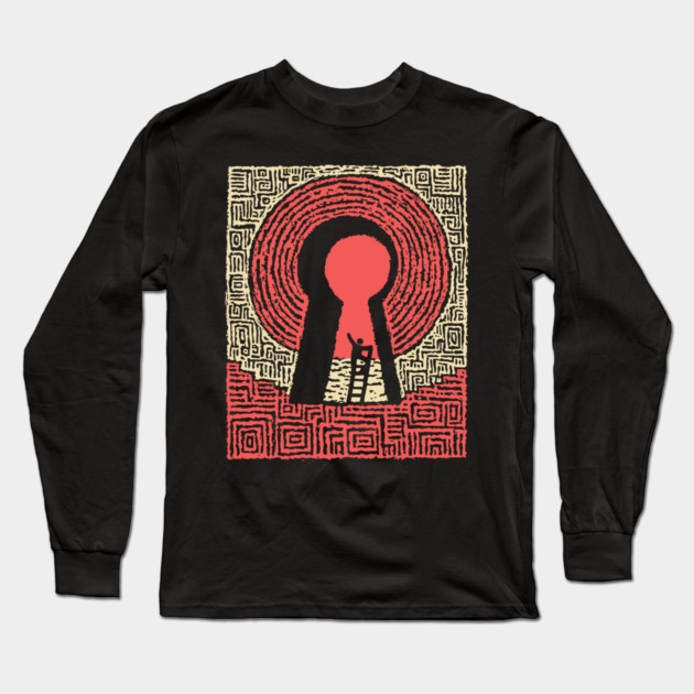 Unlock Your Path | Conceptual Maze Art Long Sleeve T-Shirt by TuncGK