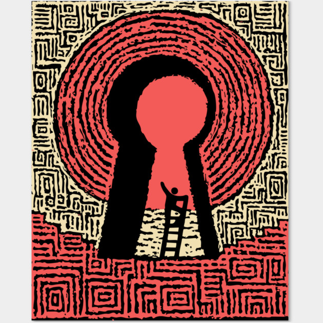 Unlock Your Path | Conceptual Maze Art Wall Art by TuncGK