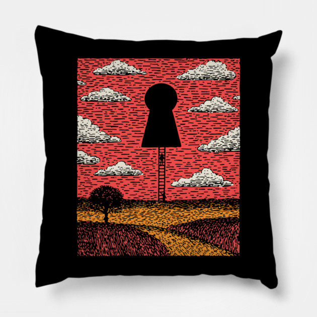 The Next Level | Minimalist Hope Art Pillow by TuncGK