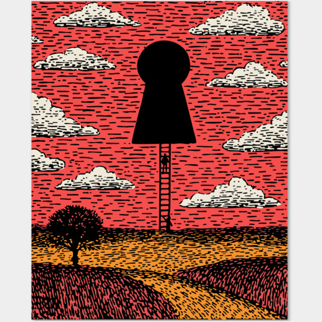 The Next Level | Minimalist Hope Art Wall Art by TuncGK