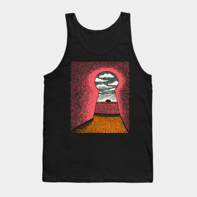 The Way Forward | Surreal Keyhole Landscape Tank Top by TuncGK