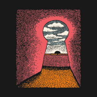 The Way Forward | Surreal Keyhole Landscape T-Shirt