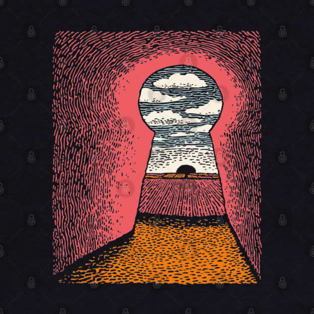 The Way Forward | Surreal Keyhole Landscape by TuncGK