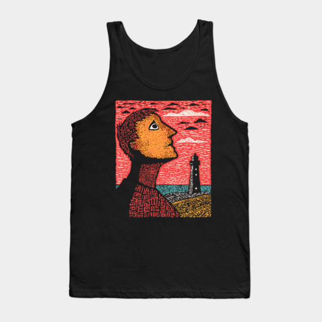 Distant Hope | Conceptual Loneliness Art Tank Top by TuncGK