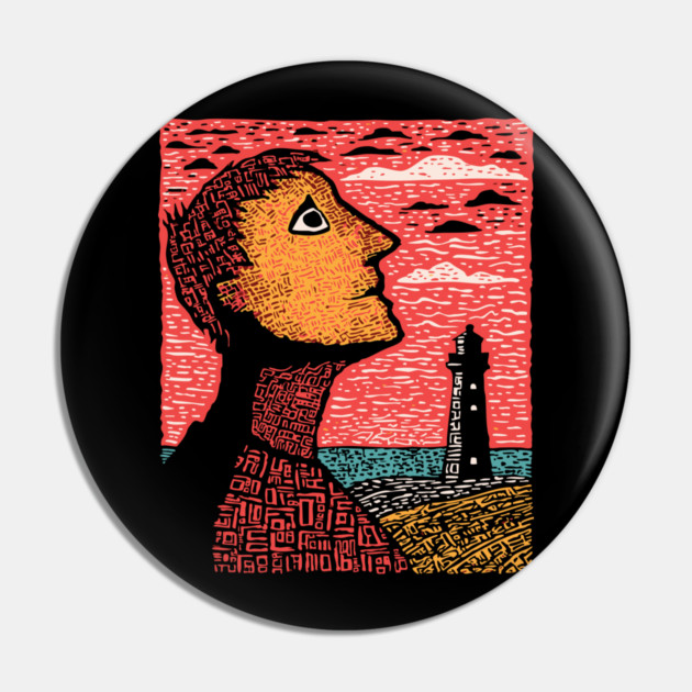 Distant Hope | Conceptual Loneliness Art Pin by TuncGK