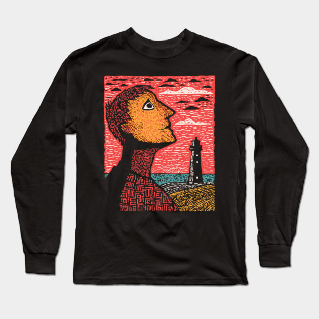 Distant Hope | Conceptual Loneliness Art Long Sleeve T-Shirt by TuncGK