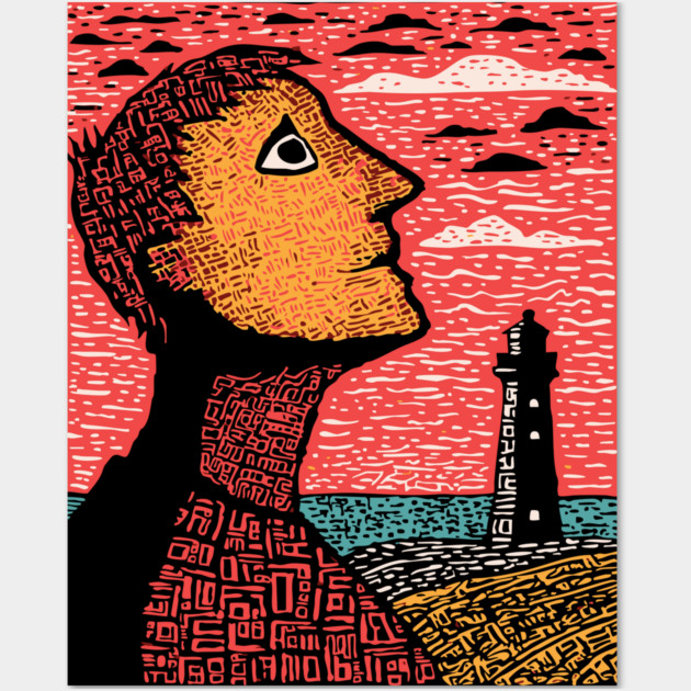 Distant Hope | Conceptual Loneliness Art Wall Art by TuncGK