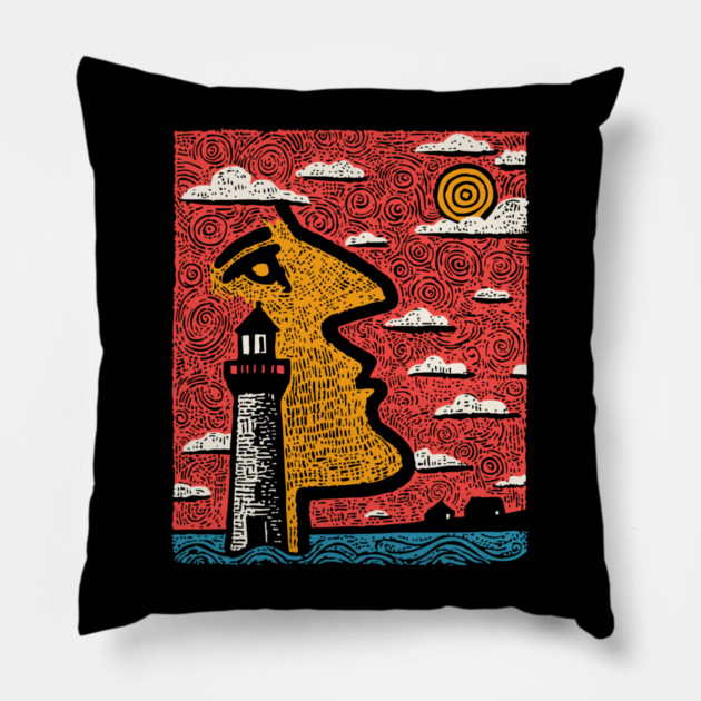 Aching Heart | Surreal Abstract Art Pillow by TuncGK
