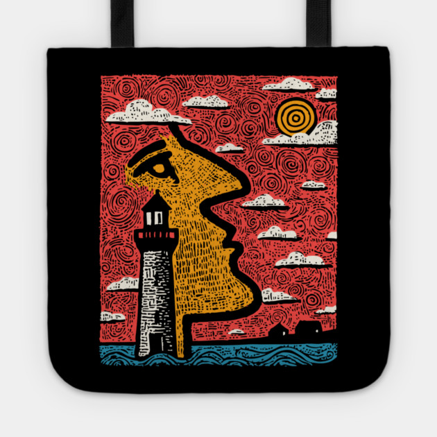Aching Heart | Surreal Abstract Art Tote by TuncGK