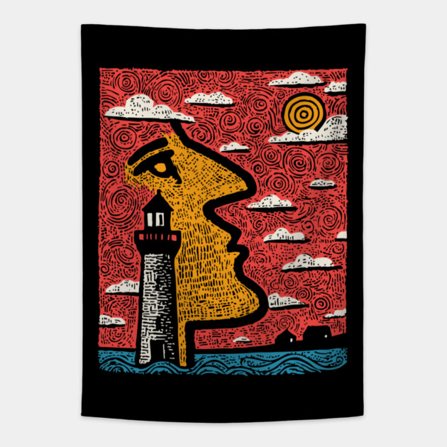 Aching Heart | Surreal Abstract Art Tapestry by TuncGK