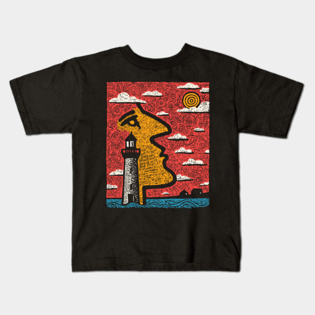Aching Heart | Surreal Abstract Art Kids T-Shirt by TuncGK