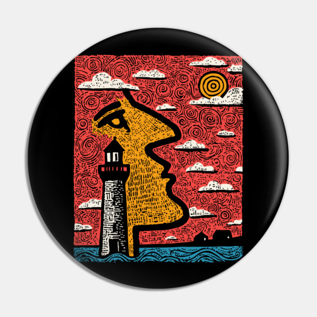 Aching Heart | Surreal Abstract Art Pin by TuncGK