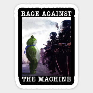 Rage Against The Machine Portland Frog Protest Sticker