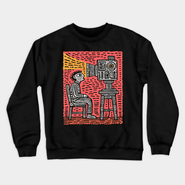 Forced Perspective | Dystopian Cinema Art Crewneck Sweatshirt by TuncGK