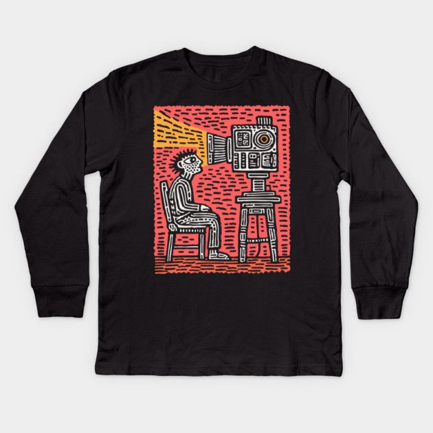 Forced Perspective | Dystopian Cinema Art Kids Long Sleeve T-Shirt by TuncGK
