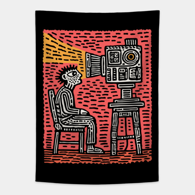 Forced Perspective | Dystopian Cinema Art Tapestry by TuncGK