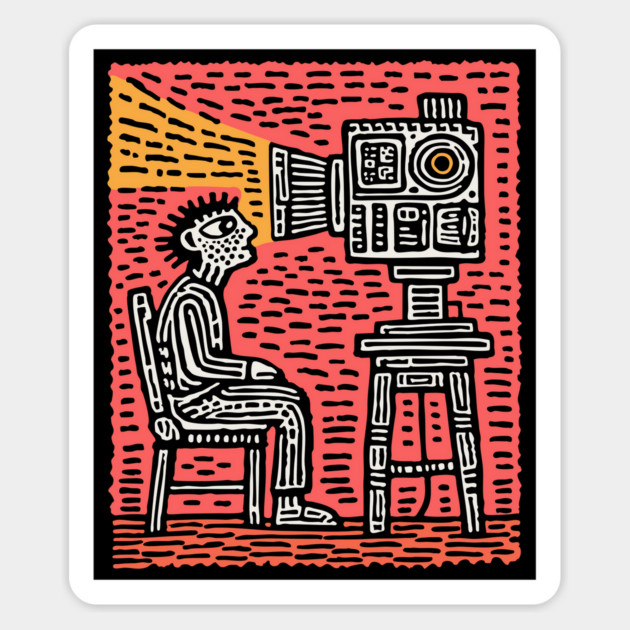 Forced Perspective | Dystopian Cinema Art Magnet by TuncGK