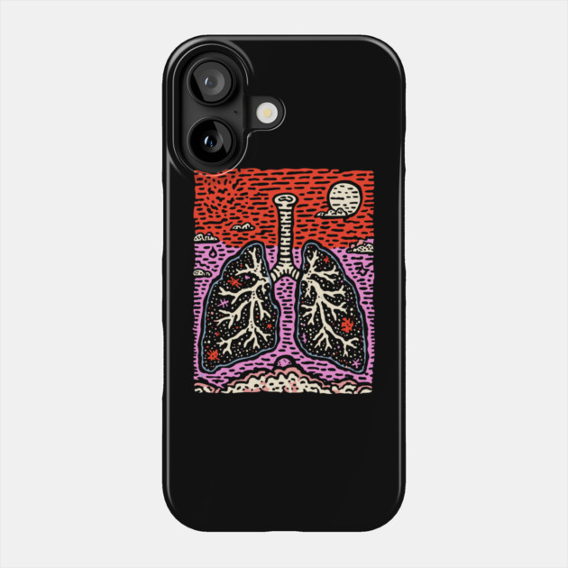 Breathe Deep | Botanical Anatomy Art Phone Case by TuncGK