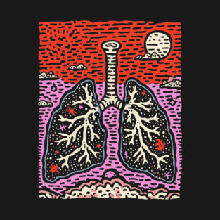 Breathe Deep | Botanical Anatomy Art T-Shirt