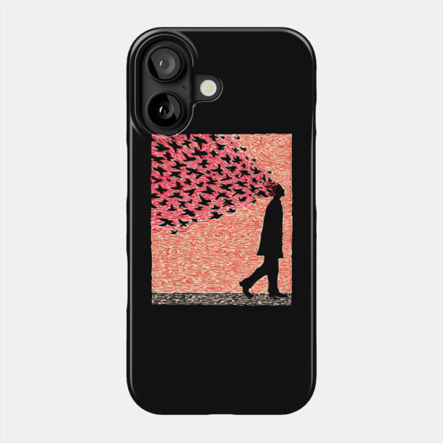 Scattered Thoughts | Surreal Freedom Print Phone Case by TuncGK