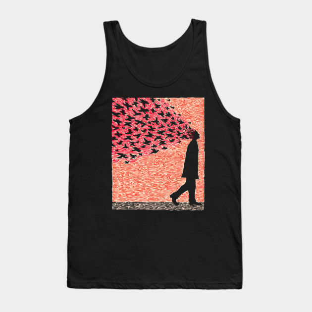 Scattered Thoughts | Surreal Freedom Print Tank Top by TuncGK